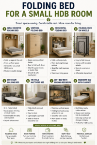 Folding Bed for a Small HDB Room