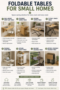 Foldable Tables for Small Homes