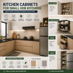 Kitchen Cabinets for Small HDB Kitchens