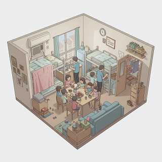 Large Family Living in a Small 3-Room HDB Flat